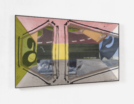  Unresolved, 2023-24. Acrylic, silverpoint and coloured pencil on polyester, 72 × 102 cm