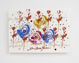  M, Eleven (c), 2025. Gouache, sequins on paper, 29.7 × 42 cm